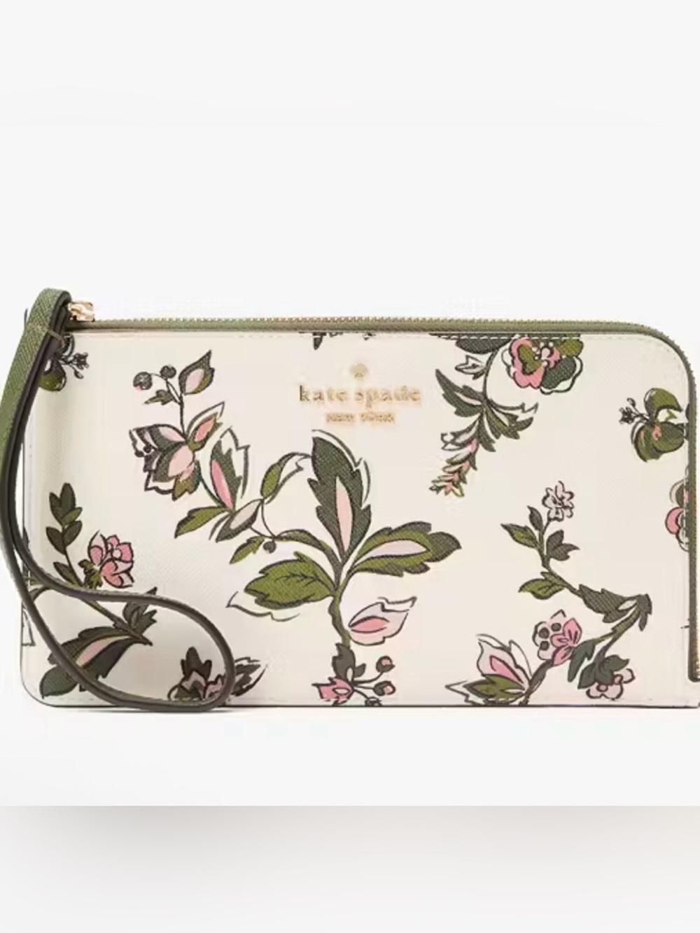 Kate Spade Lucy Floral Medium L Zip Wristlet nwt